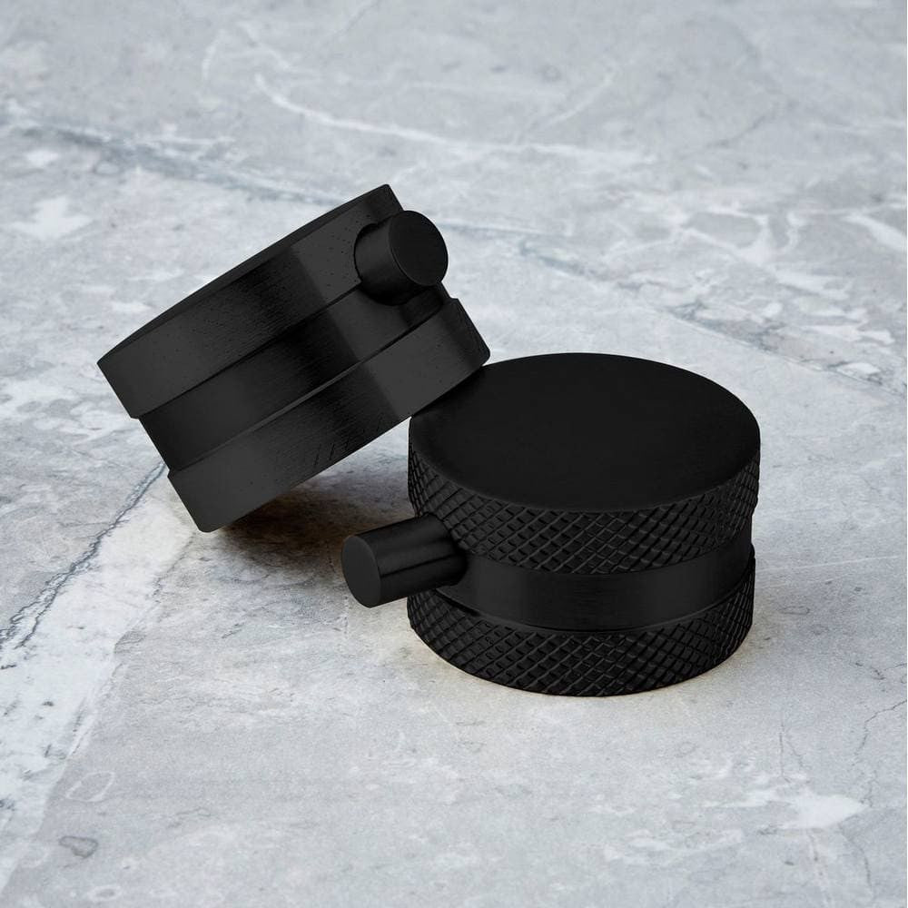 Scudo Core Wall Mounted Bath Shower Mixer in Black handles
