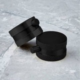 Scudo Core Wall Mounted Bath Shower Mixer in Black handles