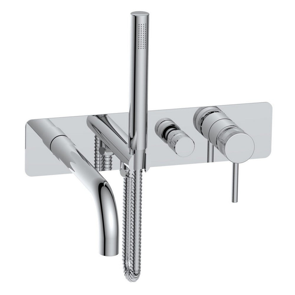 Scudo Core Wall Mounted Bath Shower Mixer in Chrome