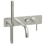 Scudo Core Wall Mounted Bath and Shower Mixer in Brushed Nickel