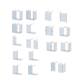 Scudo Dawn Minos Frameless Recessed Brushed Brass Wetroom Panel Combinations