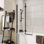 Scudo Dawn Thalia Inward Opening Bath Screen Black