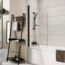 Scudo Dawn Thalia Single Panel Bath Screen Black