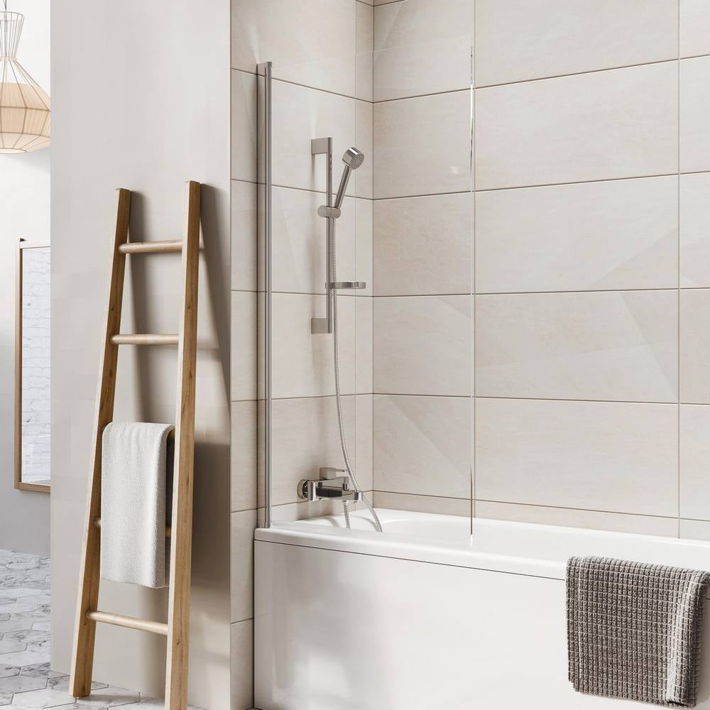 Scudo Dawn Thalia Single Panel Bath Screen Chrome