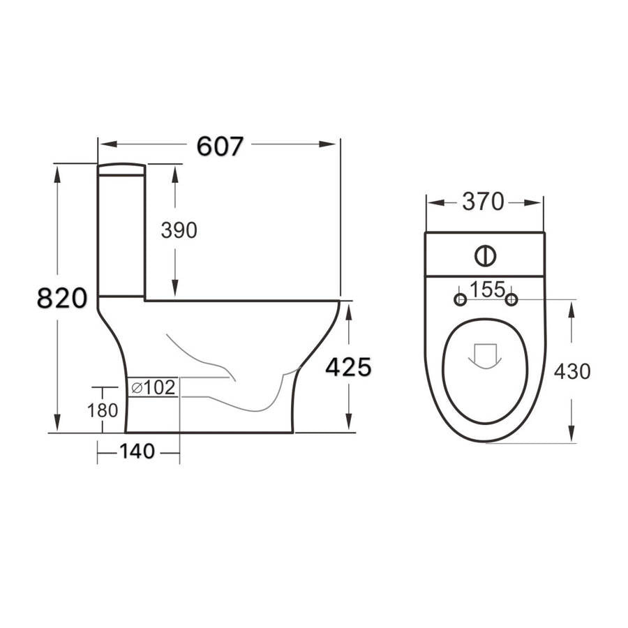 Scudo Deia 425mm Rimless Open Back Pan dimensions
