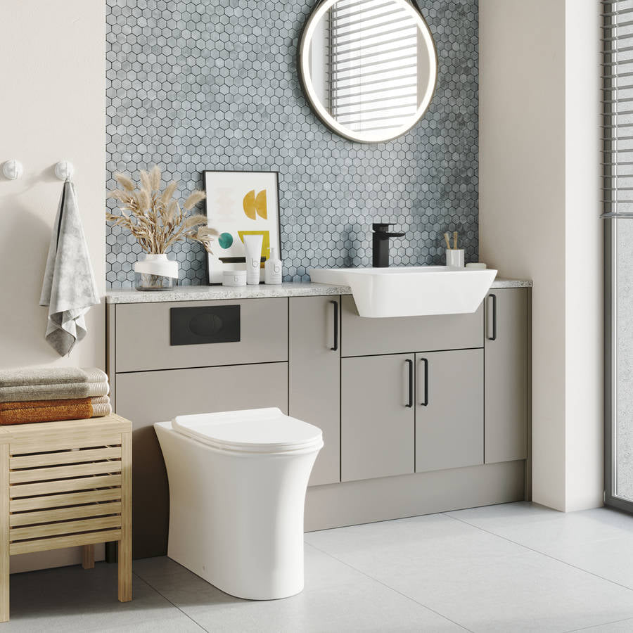 Scudo Deia 455mm Rimless Comfort Height Back to Wall Pan lifestyle
