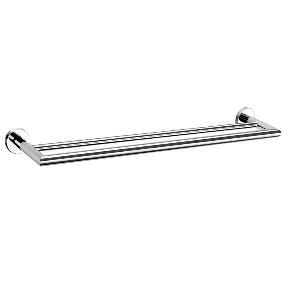 Scudo Delta 600mm Double Towel Rail Chrome
