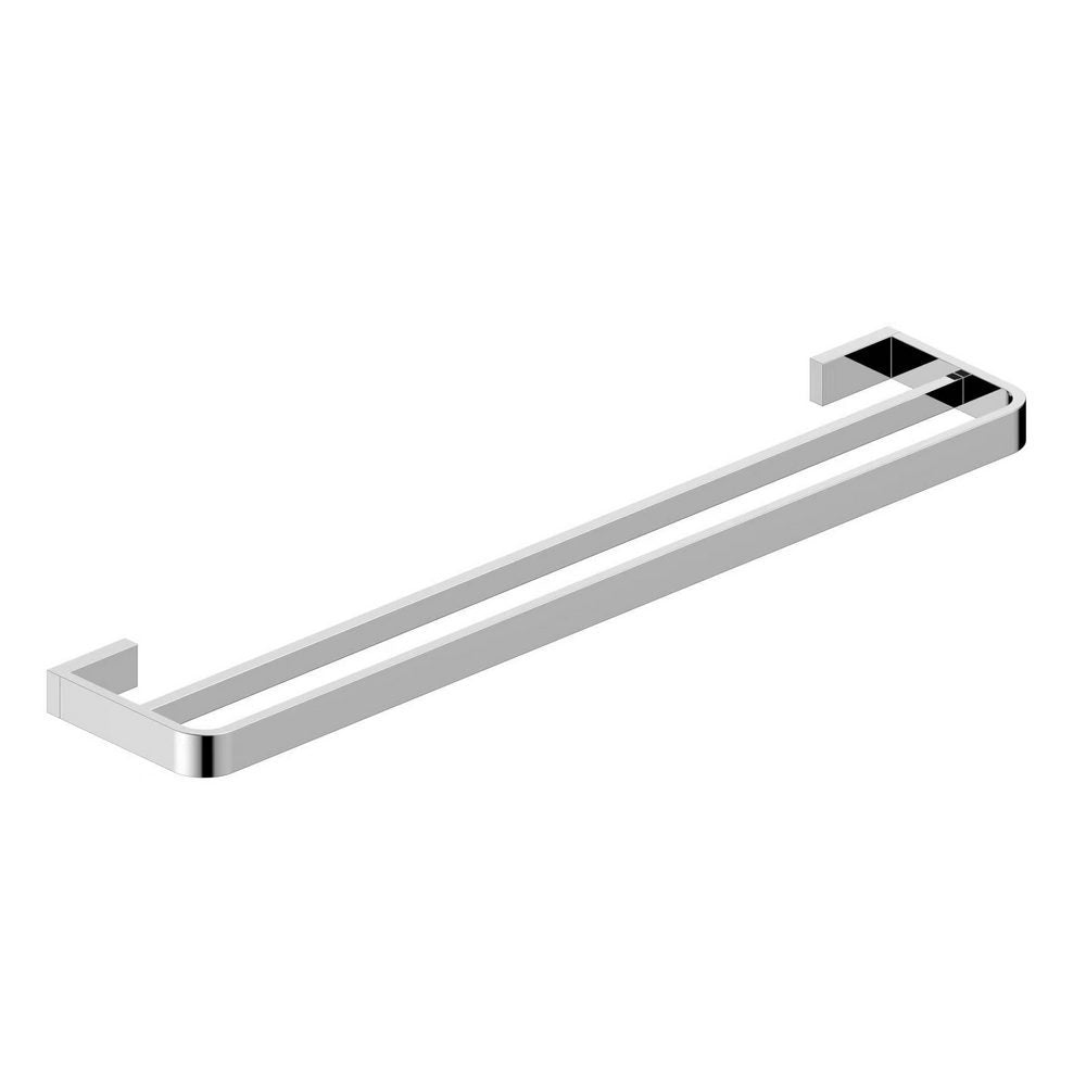 Scudo Delta Double Towel Rail Chrome