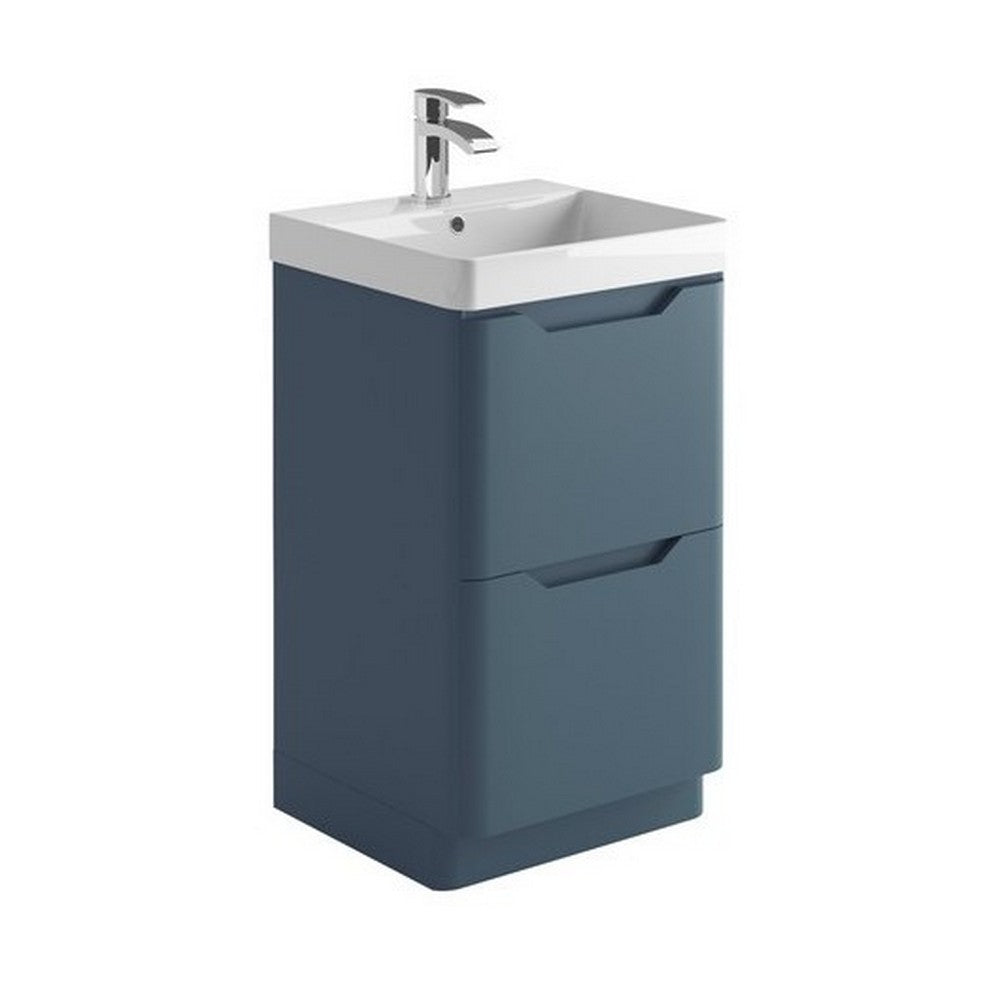 Scudo Ella 500mm Twilight Blue Floorstanding Vanity Unit with Basin