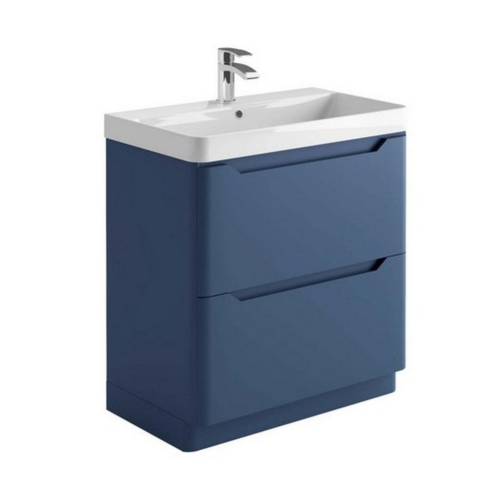Scudo Ella 800mm Twilight Blue Floorstanding Vanity Unit with Basin