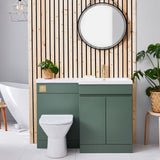 Scudo Empire 1100mm Matt Sage Green Right Handed Furniture Pack lifestyle