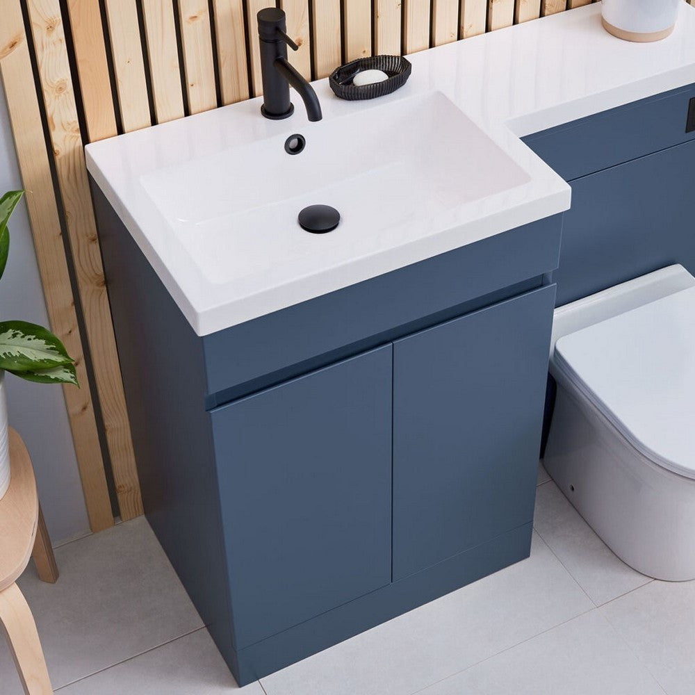 Scudo Empire 1100mm Matt Twilight Blue Left Handed Furniture Pack basins