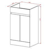 Scudo Empire 500mm Gloss White Vanity Unit with Basin dimensions