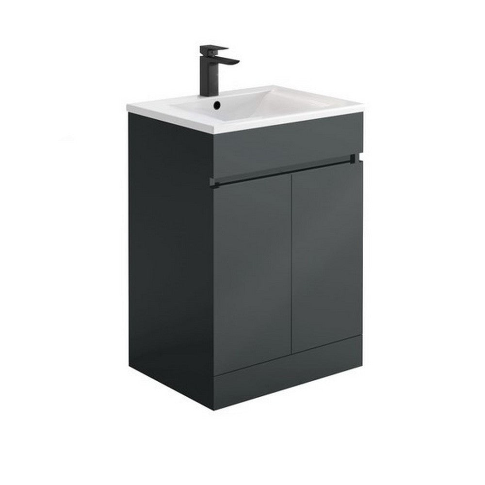 Scudo Empire 600mm Matt Anthracite Vanity Unit with Basin