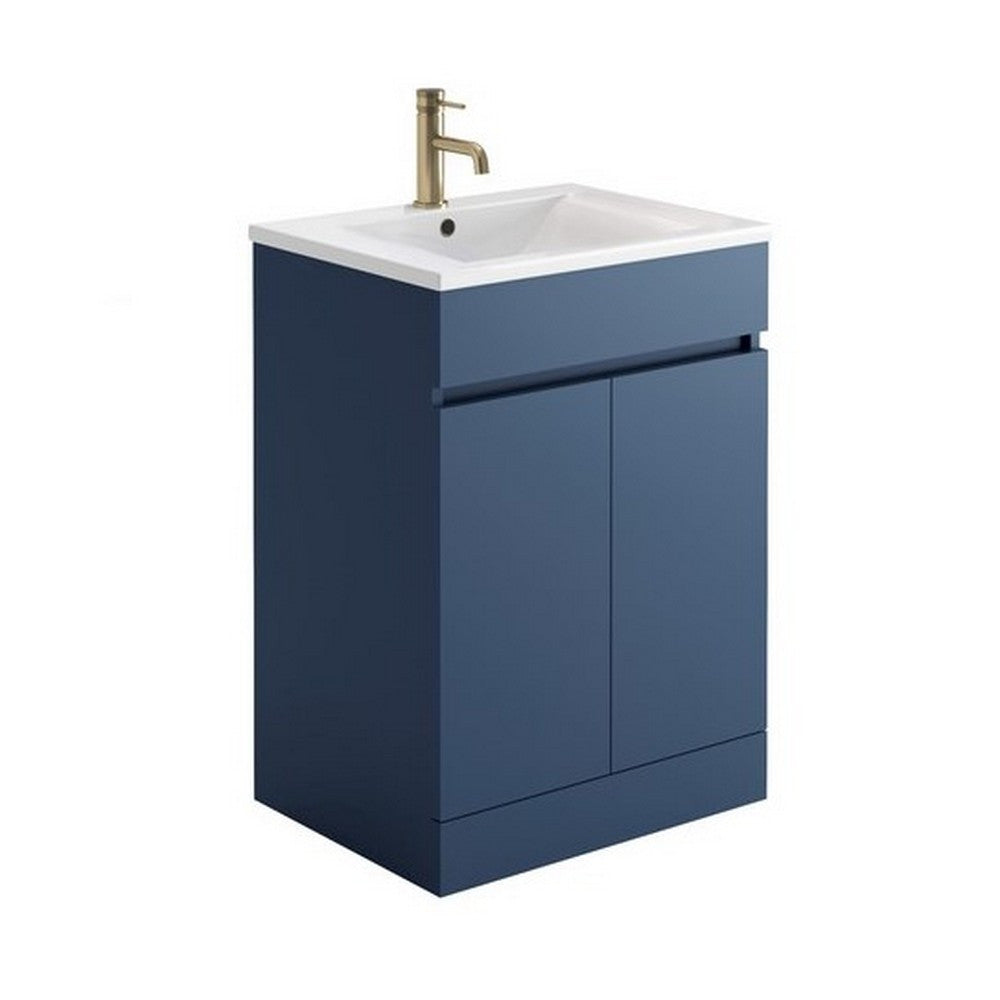 Scudo Empire 600mm Matt Twilight Blue Vanity Unit with Basin