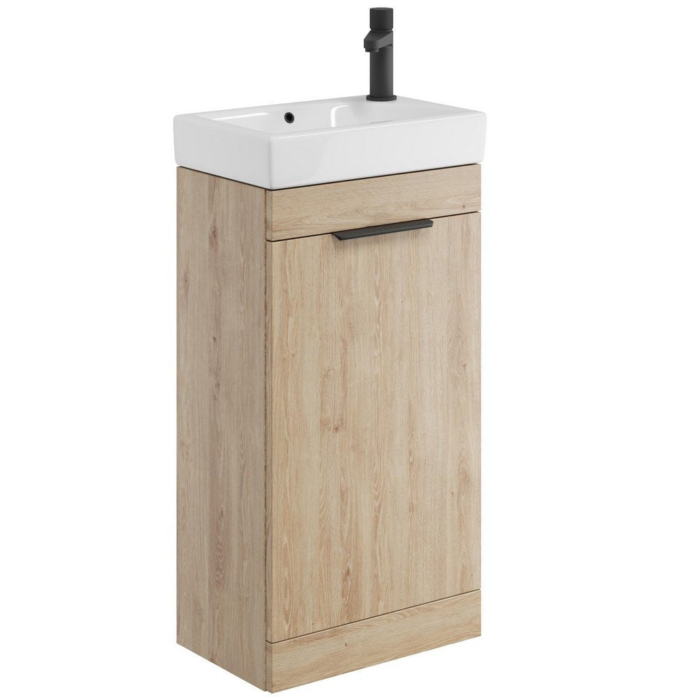 Scudo Esme 450mm Davos Oak Cloakroom Vanity Unit with Basin