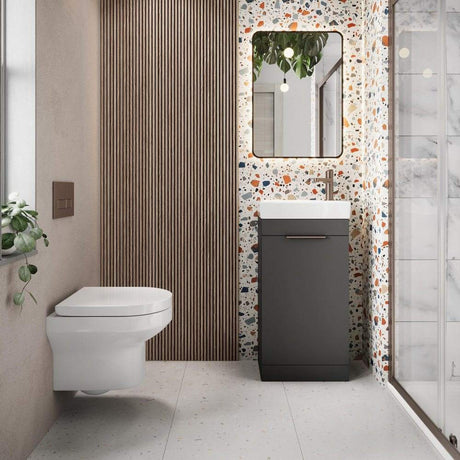 Scudo Esme 450mm Dust Grey Cloakroom Vanity Unit with Basin LIFESTYLE