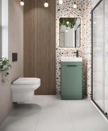 Scudo Esme 450mm Gloss White Cloakroom Vanity Unit with Basin Full lifestyle