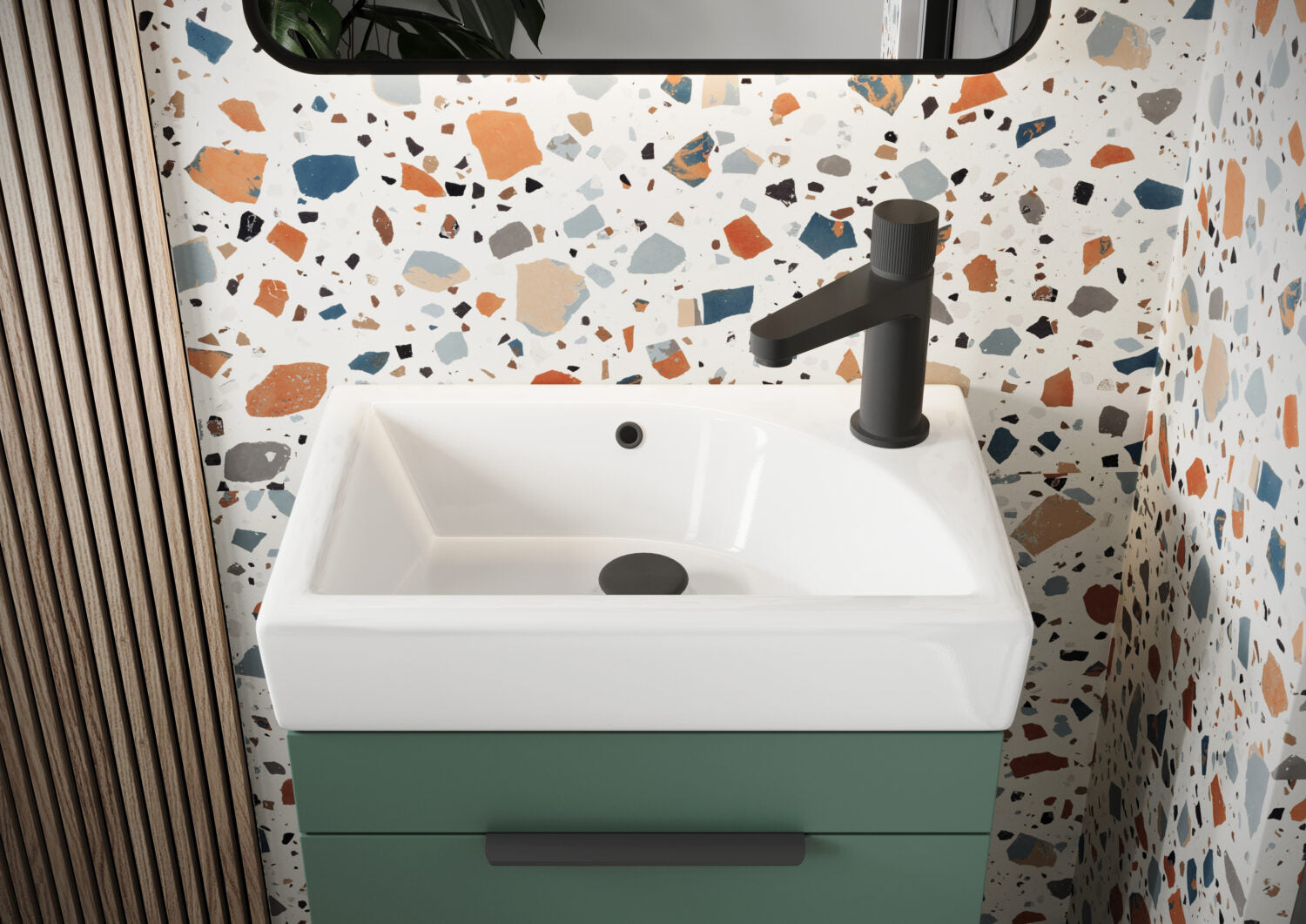 Scudo Esme 450mm Gloss White Cloakroom Vanity Unit with Basin lifestyle