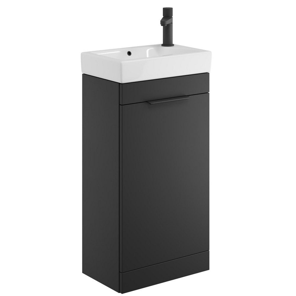 Scudo Esme 450mm Matt Black Cloakroom Vanity Unit with Basin