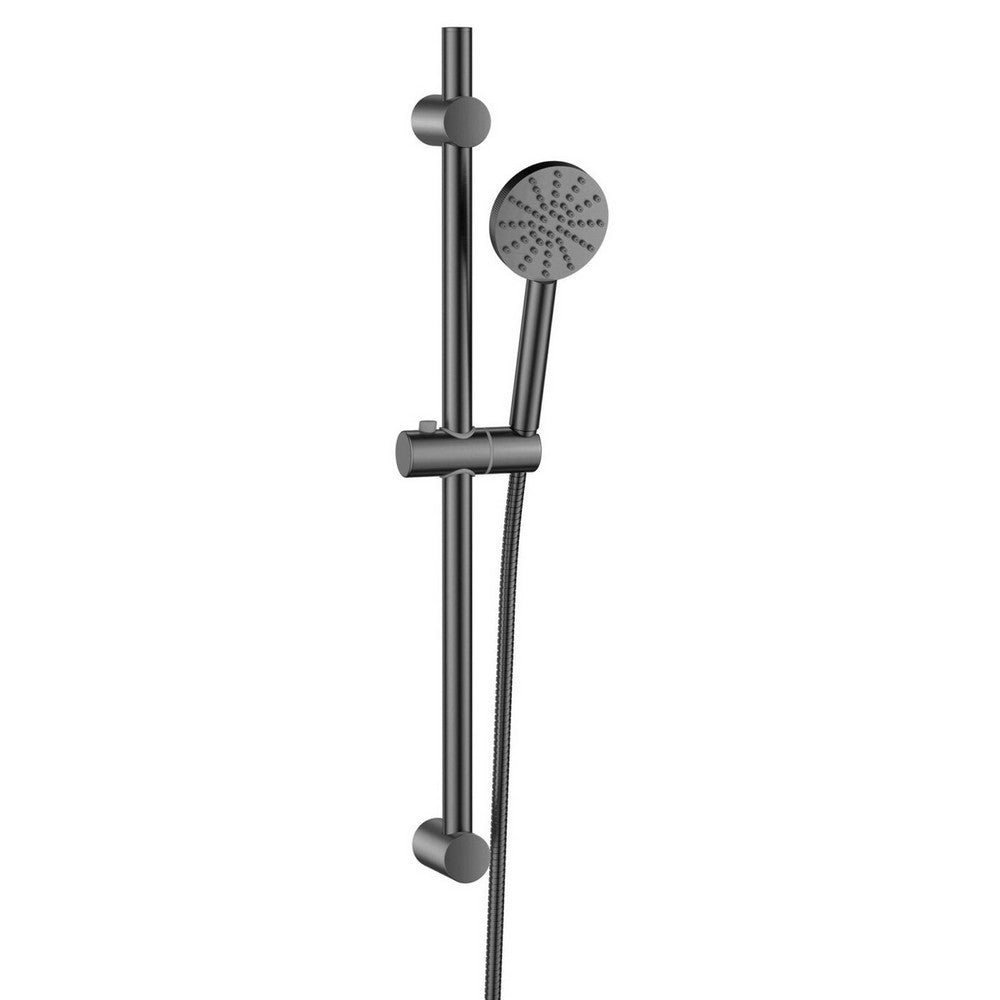 Scudo Exposed Shower Riser Rail in Gunmetal