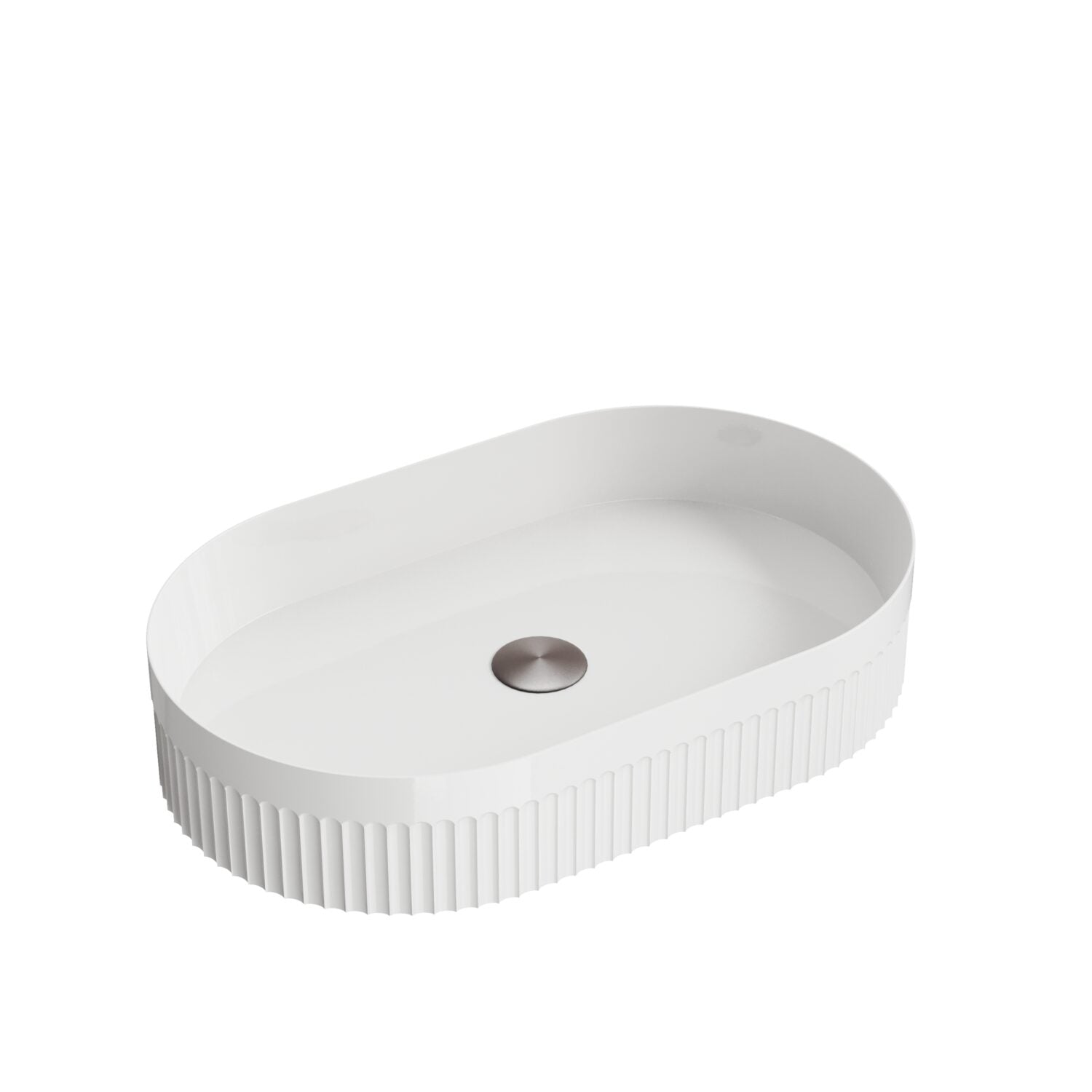 Scudo Fluted Oval 575mm Countertop Basin