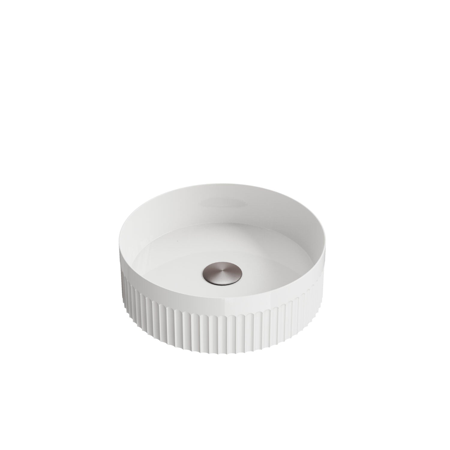 Scudo Fluted Round 360mm Countertop Basin