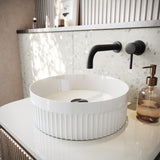 Scudo Fluted Round 360mm Countertop Basin lifestyle  3