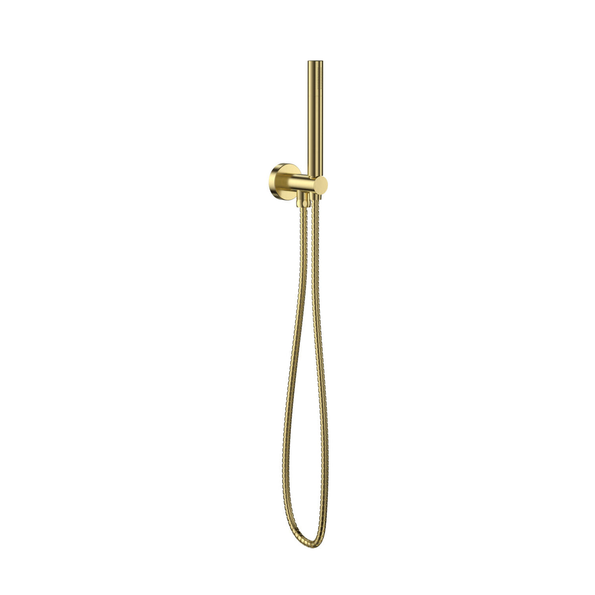 Scudo Handset with Outlet and Holder in Brushed Brass