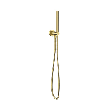 Scudo Handset with Outlet and Holder in Brushed Brass