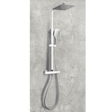 Scudo Helier Chrome Square Cool Touch Rigid Riser Shower