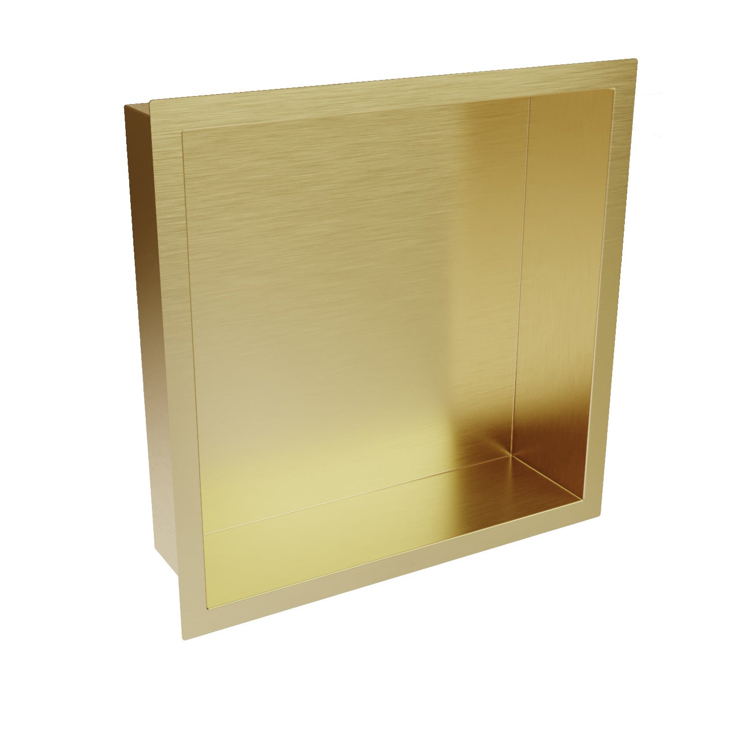 Scudo Inset Shower Niche 300 x 300mm Brushed Brass