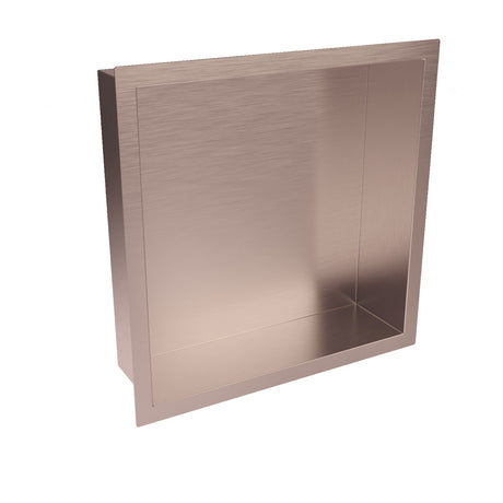 Scudo Inset Shower Niche 300 x 300mm Brushed Bronze