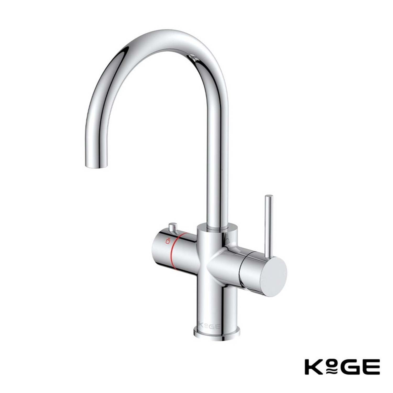 Scudo KoGE 3 in 1 Swan Spout Boiling Water Tap in Chrome