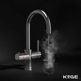 Scudo KoGE 3 in 1 Swan Spout Boiling Water Tap in Chrome lifestyle
