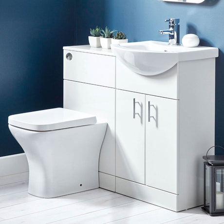 Scudo Lanza 500mm WC Unit in Gloss White lifestyle