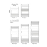 Scudo Life Black Towel Radiator Dimensions