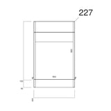 Scudo Lili 500mm WC Unit in Gloss White dimensions