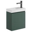 Scudo Linea 400mm Wall Hung Cloakroom Vanity Unit in Reed Green