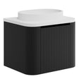 Scudo Linea Curve 600mm Wall Hung Vanity Unit in Matt Black
