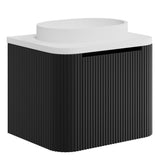 Scudo Linea Curve 600mm Wall Hung Vanity Unit in Matt Black