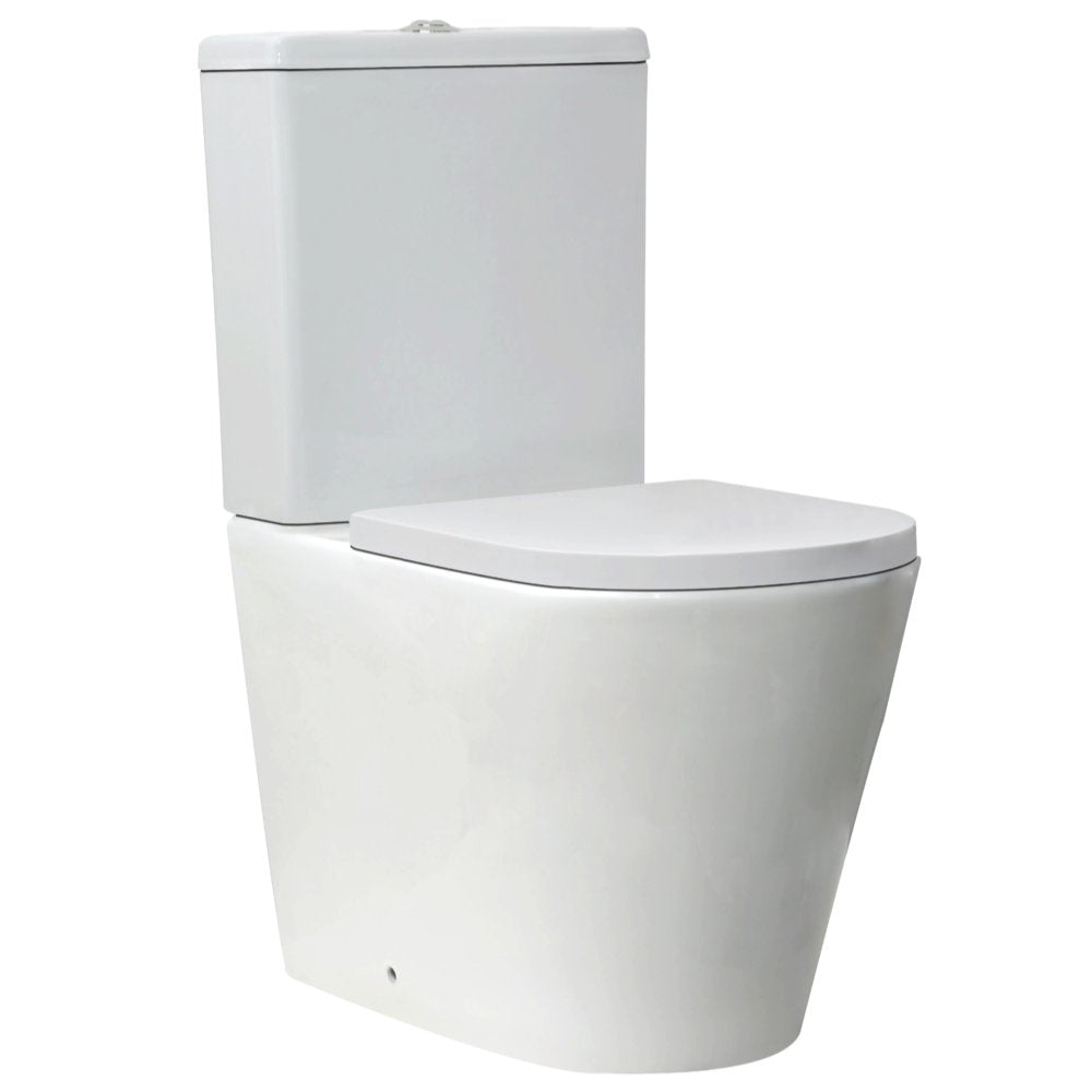 Scudo Linea Rimless Close Coupled Back to Wall Pan and Soft Close Seat