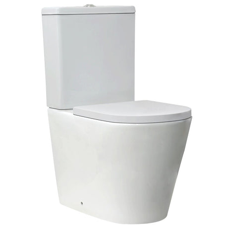 Scudo Linea Rimless Close Coupled Back to Wall Pan and Soft Close Seat