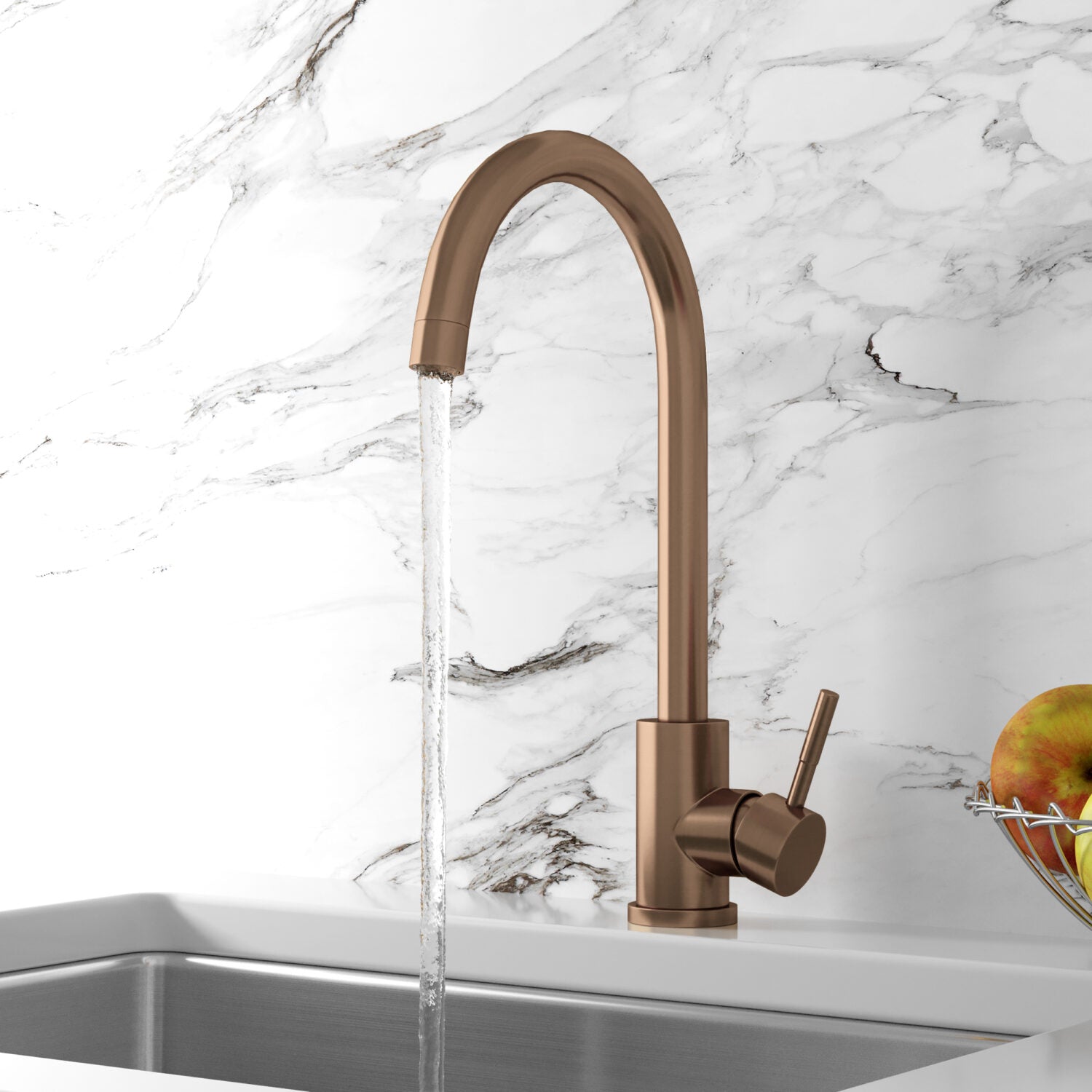 Scudo Manhattan Kitchen Tap in Brushed Bronze lifestyle