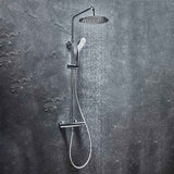 Scudo Messi Chrome Round Cool Touch Rigid Riser Shower