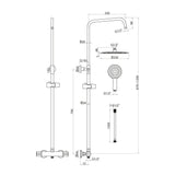 Scudo Messi Chrome Round Cool Touch Rigid Riser Shower Dimensions