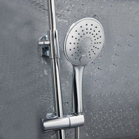Scudo Messi Chrome Round Cool Touch Rigid Riser Shower Handset