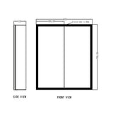 Scudo Mia LED 600 x 700mm Mirror Cabinet Double Door dimensions