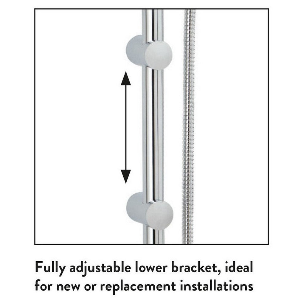 Scudo Middleton Chrome Riser Rail Kit with Adjustable Brackets Adjustable