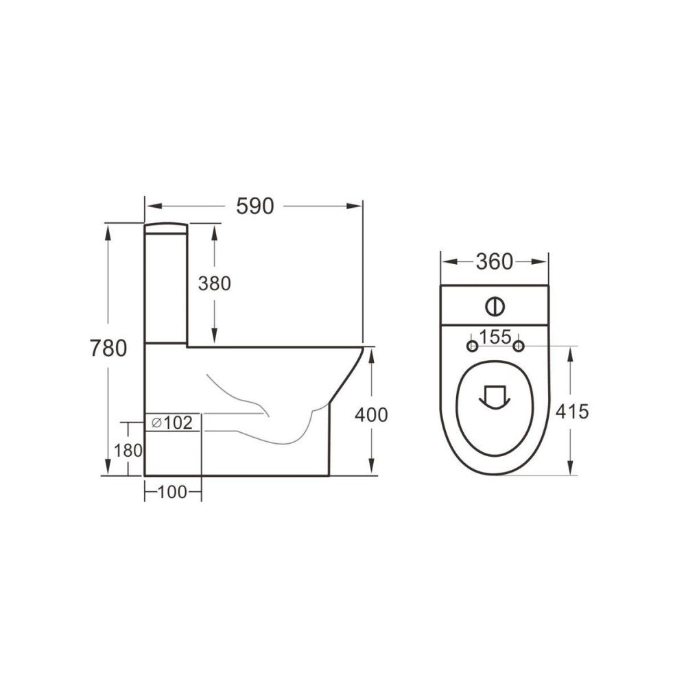 Scudo Middleton Rimless Closed Back Pan dimensions